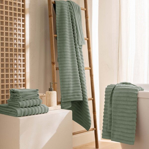 Zielony bawełniany ręcznik frotte 30x50 cm Maya – douceur d'intérieur