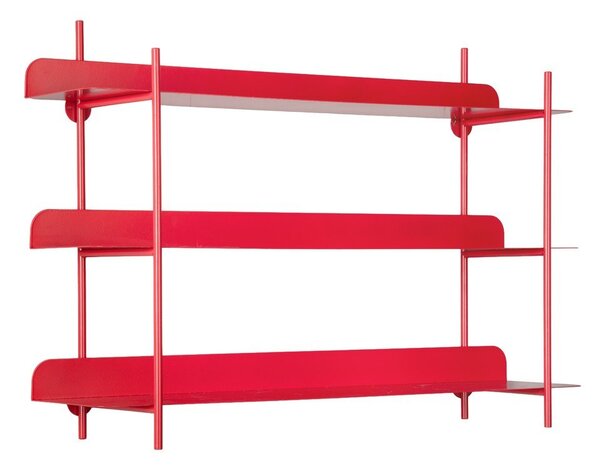 Czerwona wielopoziomowa metalowa półka 60 cm Cool Retro – PT LIVING