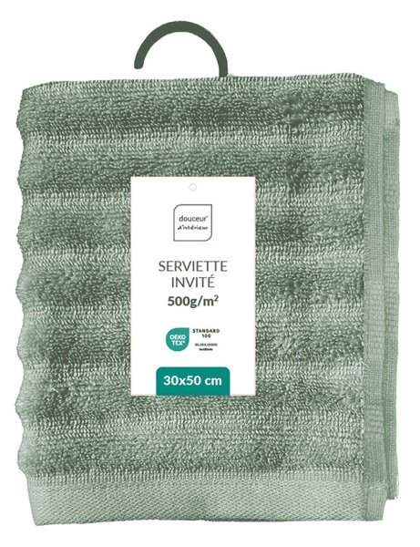 Zielony bawełniany ręcznik frotte 30x50 cm Maya – douceur d'intérieur