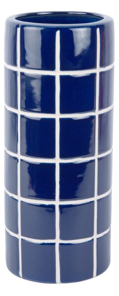 Niebieski ceramiczny wazon (wysokość 30 cm) Retro Tiles – PT LIVING