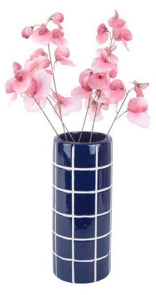 Niebieski ceramiczny wazon (wysokość 30 cm) Retro Tiles – PT LIVING