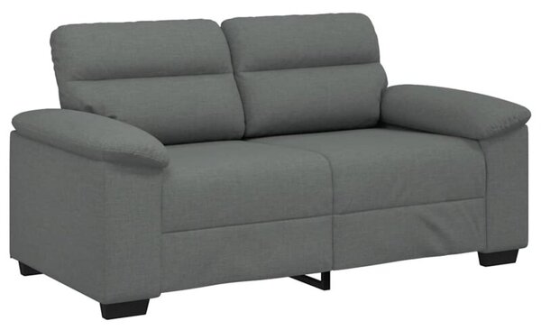 Sofa 2-osobowa ciemnoszara 160x81x84 cm tkanina
