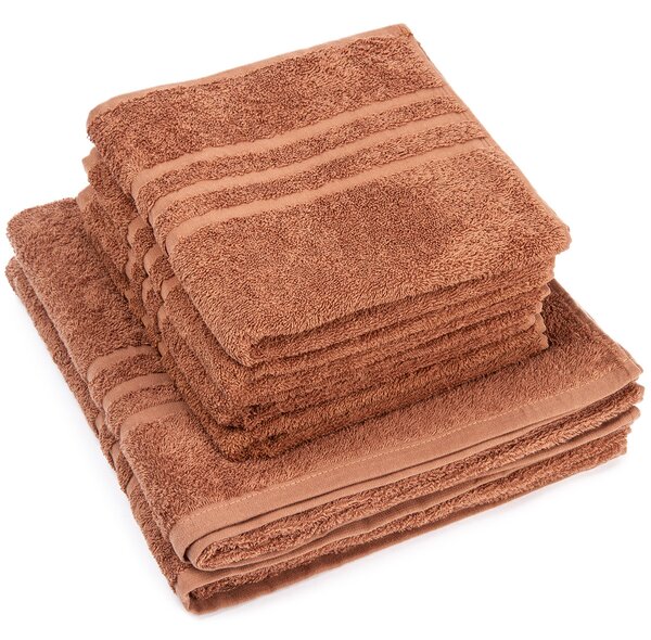 Zestaw ręczników „Classic” brązowy, 4 szt. 50 x 100 cm, 2 szt. 70 x 140 cm