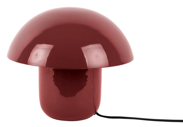 Bordowa metalowa lampa stołowa (wysokość 25 cm) Fat Mushroom – Leitmotiv
