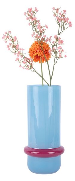 Jasnoniebieski szklany wazon (wysokość 28 cm) Animado Anillo – PT LIVING