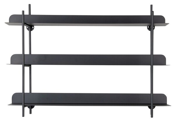 Czarna wielopoziomowa metalowa półka 60 cm Riqueza Tres – PT LIVING
