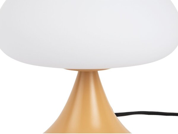 Metalowa lampa stołowa w kolorze ochry ze szklanym kloszem (wysokość 21 cm) Hongo – Leitmotiv