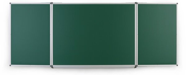 Tablica kredowa ceramiczna zielona składana, magnetyczna, 3000 x 1000 mm
