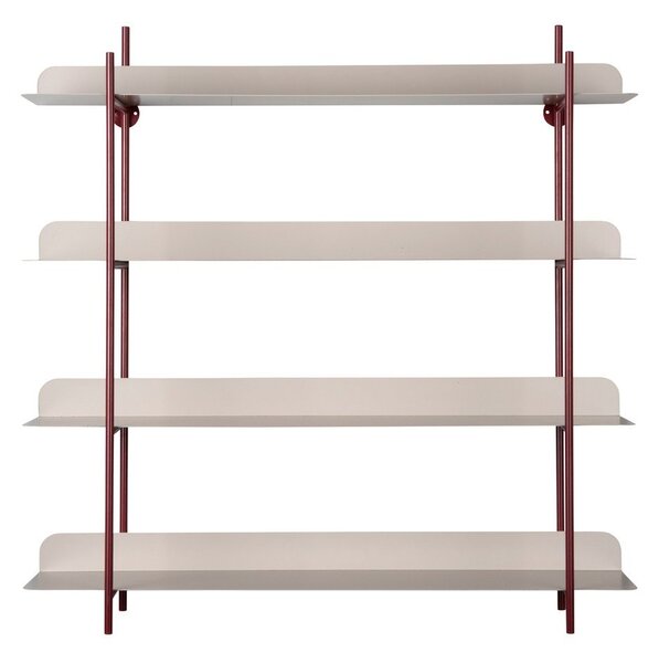 Bordowa/szara wielopoziomowa metalowa półka 60 cm Reina Cuatro – PT LIVING