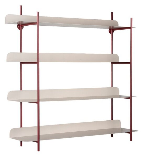 Bordowa/szara wielopoziomowa metalowa półka 60 cm Reina Cuatro – PT LIVING