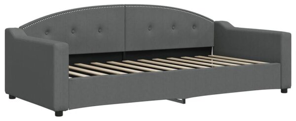 Sofa z funkcją spania, ciemnoszara, 90x200 cm, obita tkaniną