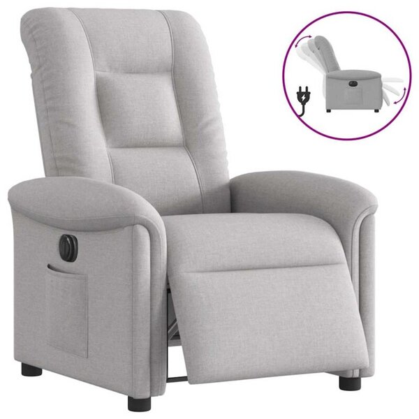 Elektryczny fotel rozkÅadany cloud grey fabric