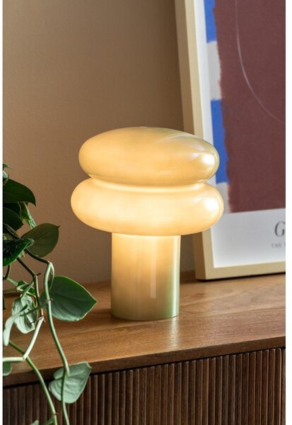 Zielona szklana lampa stołowa (wysokość 24 cm) Incesante – Leitmotiv
