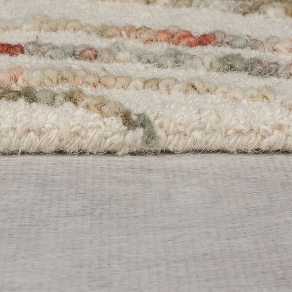 Pomarańczowy/kremowy wełniany dywan 120x170 cm Abstract Swirl – Flair Rugs