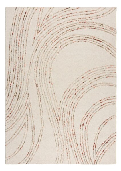 Pomarańczowy/kremowy wełniany dywan 120x170 cm Abstract Swirl – Flair Rugs