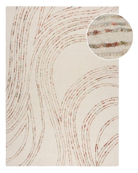 Pomarańczowy/kremowy wełniany dywan 120x170 cm Abstract Swirl – Flair Rugs