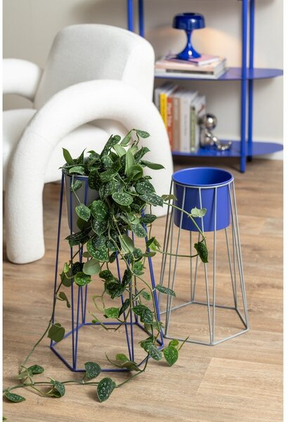 Niebieski metalowy regał 90x82x28 cm Cool Retro – Leitmotiv