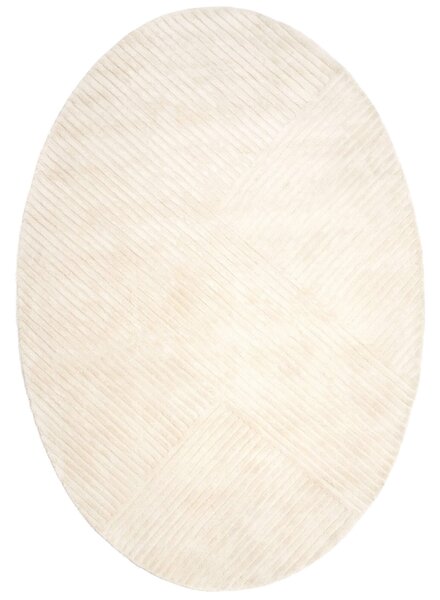 MebleMWM Dywan owalny z wiskozy SIERRA Ivory Oval | Kremowy