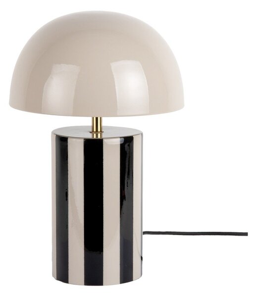 Czarna/szarobrązowa metalowa lampa stołowa (wysokość 34 cm) Rayado – Leitmotiv