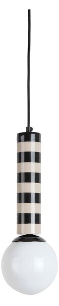 Czarna/szarobrązowa metalowa lampa wisząca ø 12 cm Rayado – Leitmotiv