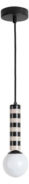 Czarna/szarobrązowa metalowa lampa wisząca ø 12 cm Rayado – Leitmotiv