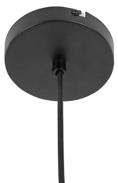 Czarna metalowa lampa wisząca z kloszem plecionki papierowej ø 80 cm Sombra – Leitmotiv