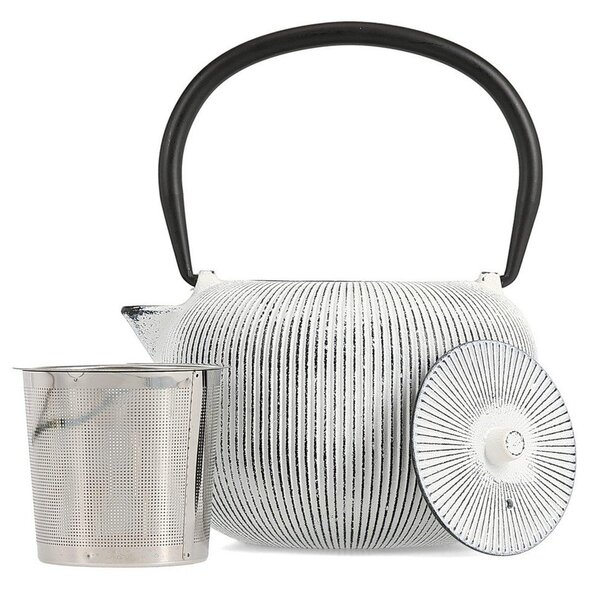Czarno-biały żeliwny dzbanek do herbaty 700 ml Sencha – S|P Collection