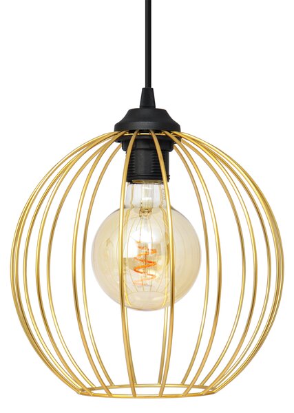 Lampa wisząca podwójna MERCURE czarno-złota W-L 1388/2 BK-B GO MAT