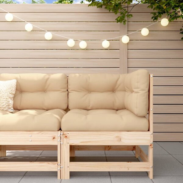 Ogrodowa sofa narożna, lite drewno sosnowe
