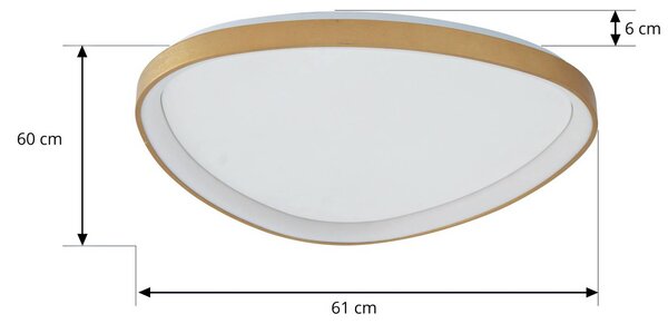 Lampa sufitowa LED Asken Lucande, możliwość ściemniania, mosiężny / złoty, salon / jadalnia, aluminium, nowoczesny