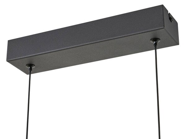 Lampa wisząca szklana Martis Lucande, możliwość ściemniania, kremowy / amber, salon / jadalnia, szkło, nowoczesny