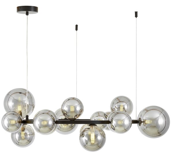 NOWOCZESNA LAMPA WISZĄCA CZARNO-DYMIONY MERIDO W15