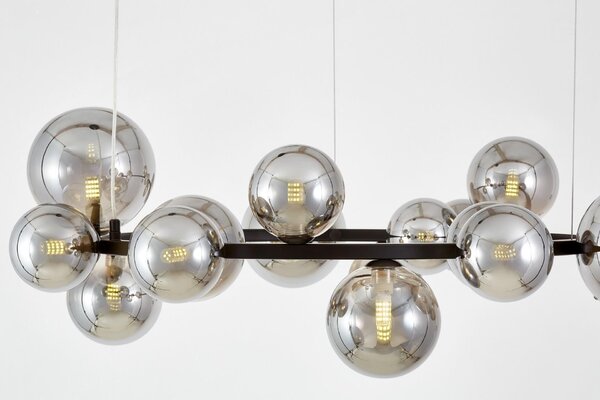 NOWOCZESNA LAMPA WISZĄCA CZARNO-DYMIONY MERIDO W15