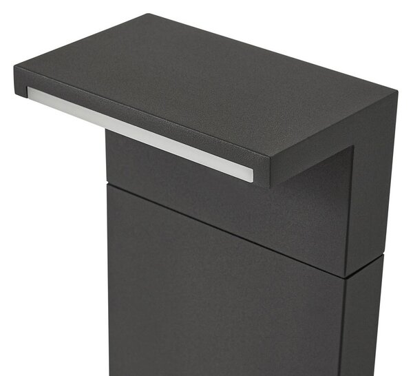 Słupek oświetleniowy LED Iberion Arcchio, czarny, aluminium, nowoczesny