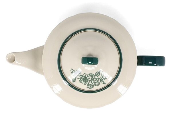 Zielony/w kolorze kości słoniowej porcelanowy dzbanek do herbaty 920 ml Cyril – S|P Collection