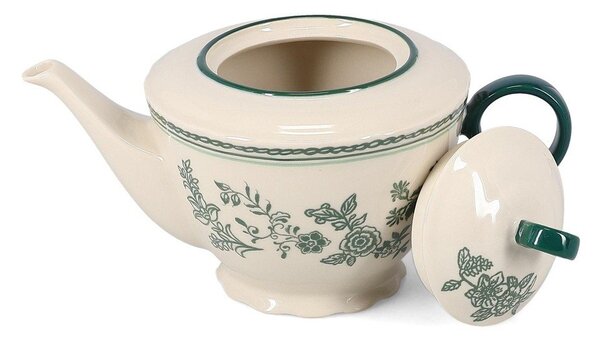 Zielony/w kolorze kości słoniowej porcelanowy dzbanek do herbaty 920 ml Cyril – S|P Collection
