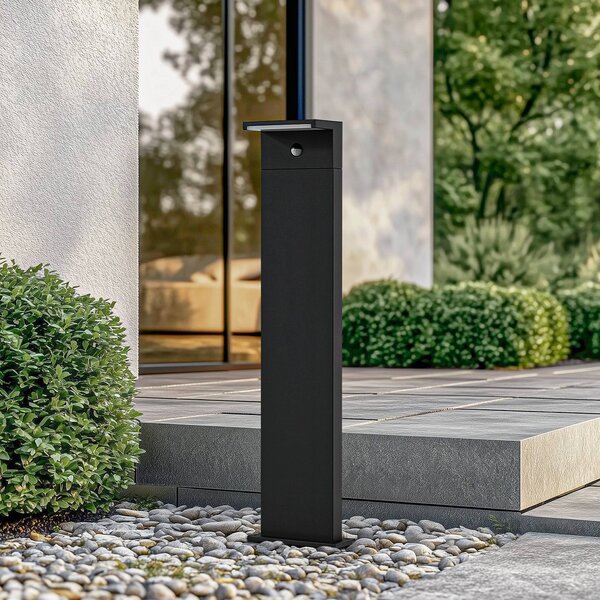 Arcchio słupek oświetleniowy LED Iberion, 90 cm, antracyt, czujnik Iberion, czarny, aluminium, nowoczesny