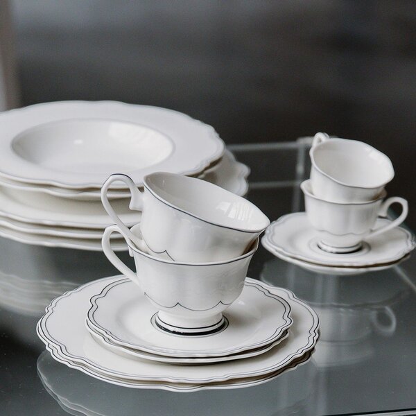 Białe filiżanki zestaw 2 szt. new bone china 190 ml Odette – S|P Collection