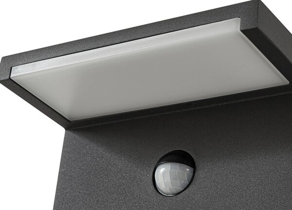 Arcchio słupek oświetleniowy LED Iberion, 90 cm, antracyt, czujnik Iberion, czarny, aluminium, nowoczesny
