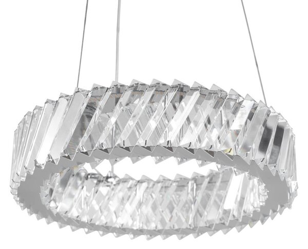 Lampa wisząca Glacis Lucande, przezroczysty / transparentny, salon / jadalnia, szkło, design