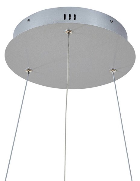 Lampa wisząca Yonam Lucande, możliwość ściemniania, aluminiowy / szary / cynkowy, salon / jadalnia, metal, nowoczesny