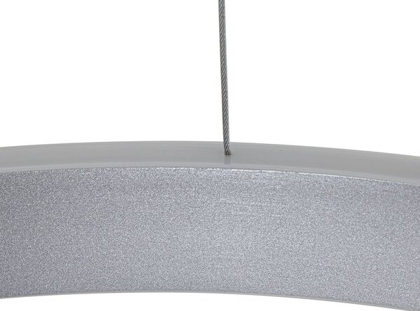 Lampa wisząca Yonam Lucande, możliwość ściemniania, aluminiowy / szary / cynkowy, salon / jadalnia, metal, nowoczesny