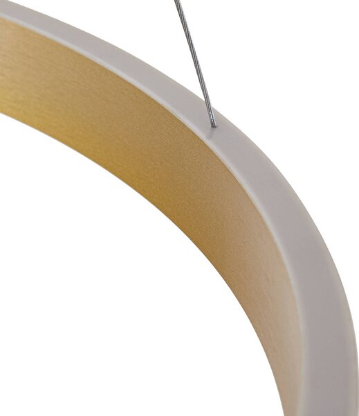 Lampa wisząca Yonam Lucande, możliwość ściemniania, mosiężny / złoty, salon / jadalnia, metal, nowoczesny