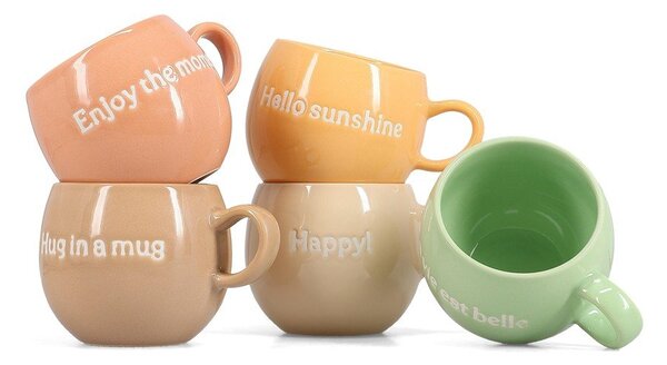 Beżowy kamionkowy kubek 420 ml Muggies – Salt&Pepper