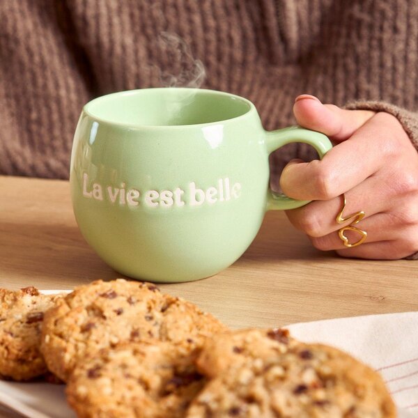 Zielony kamionkowy kubek 420 ml Muggies – Salt&Pepper