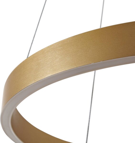 Lampa wisząca Yonam Lucande, możliwość ściemniania, mosiężny / złoty, salon / jadalnia, metal, nowoczesny