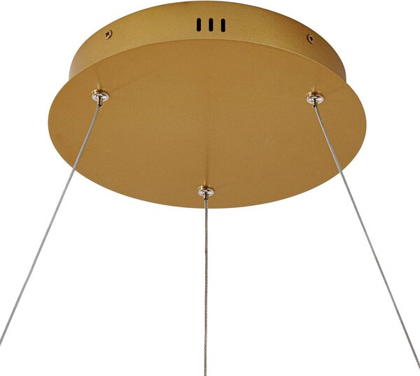 Lampa wisząca Yonam Lucande, możliwość ściemniania, mosiężny / złoty, salon / jadalnia, metal, nowoczesny