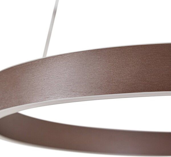 Lampa wisząca Yonam Lucande, możliwość ściemniania, brązowy / rdzawy, salon / jadalnia, metal, nowoczesny