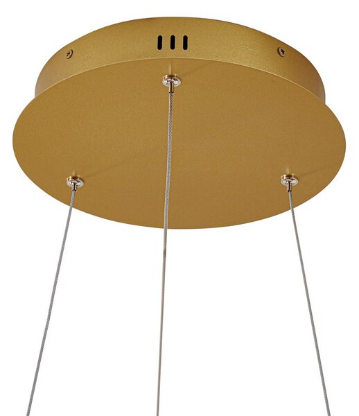 Lampa wisząca Yonam Lucande, możliwość ściemniania, mosiężny / złoty, salon / jadalnia, metal, nowoczesny