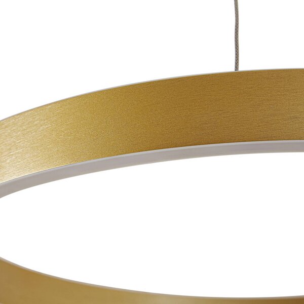 Lampa wisząca Yonam Lucande, możliwość ściemniania, mosiężny / złoty, salon / jadalnia, metal, nowoczesny